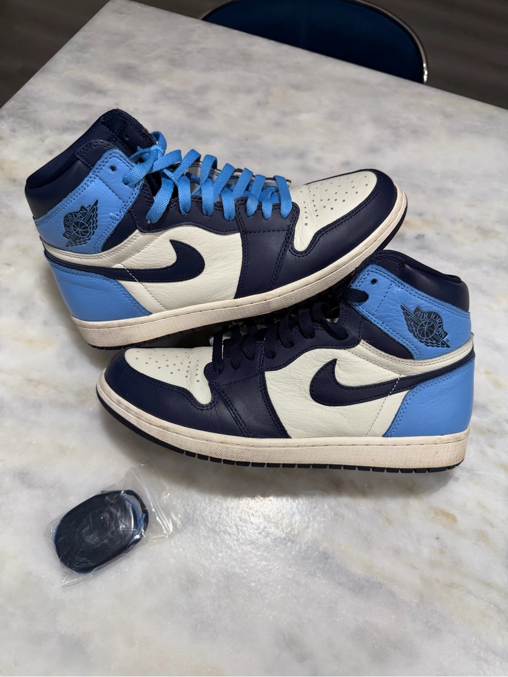 Jordan 1 Retro OG High Obsidian UNC 2019 Size 10.5